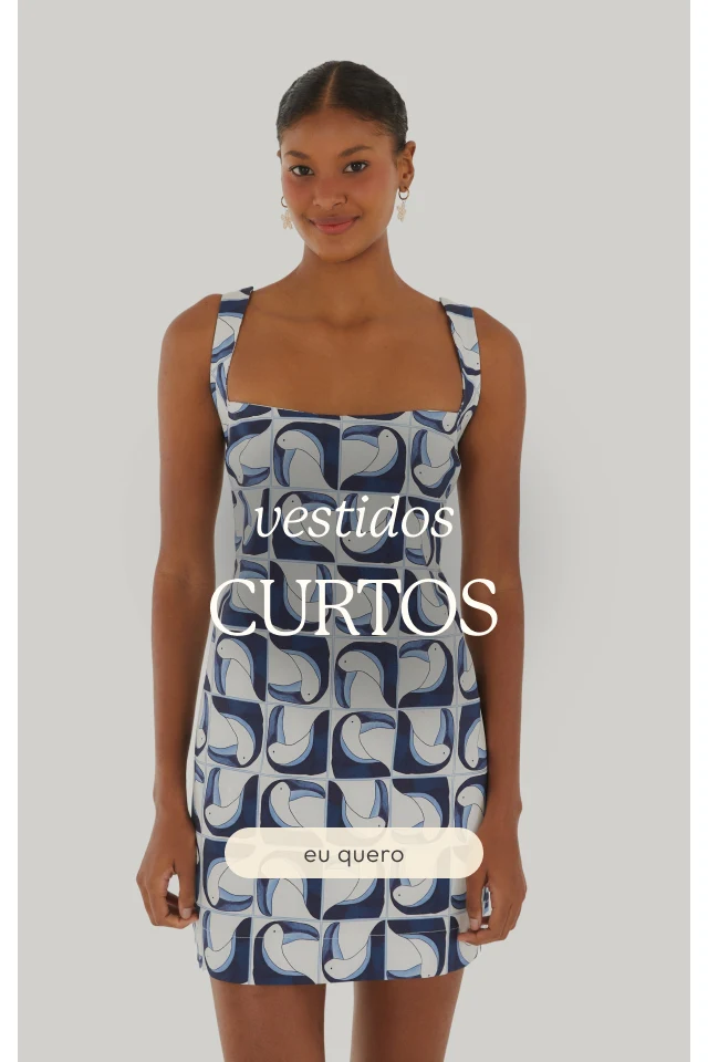 vestido alças tuca tropical. conheça os vestidos curtos FARM